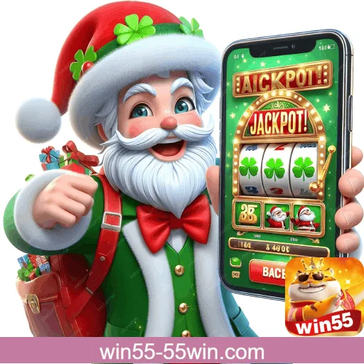 Imagem promovendo a página oficial da Win55 no Facebook